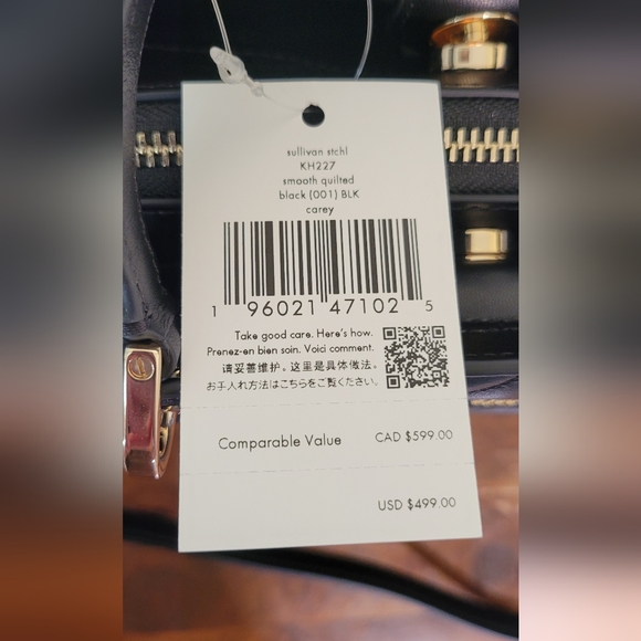 NWT | Kate Spade | Quilted Blk Leather Bag w/ Dust Bag - Picture 5 of 12